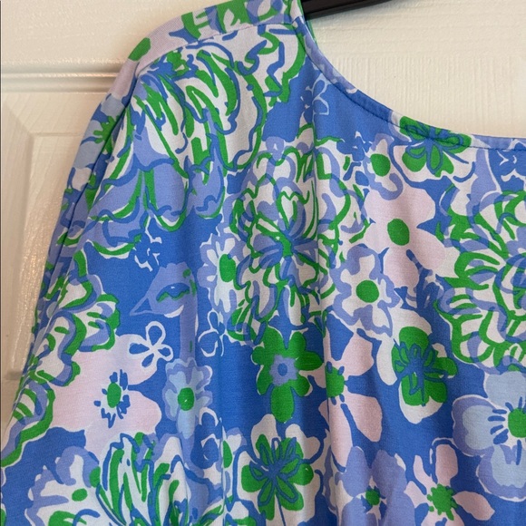 Lilly Pulitzer Parigi Boat Neck Vibrant Blue and Green Maxi Dress - Picture 8 of 8